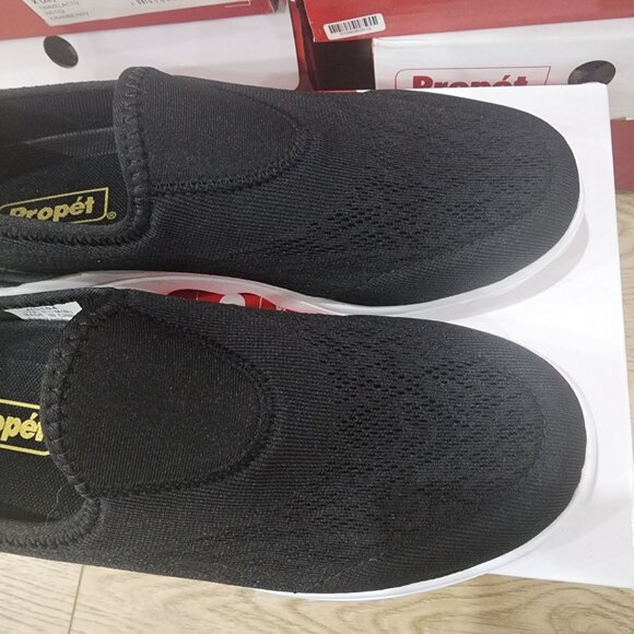 Propet Womens TravelActiv Slip-On Shoes Black 8.5 Medium Width Lightweight Breat - Picture 5 of 8